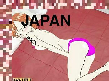 masturbieren, japanier, beute, anime, hentai
