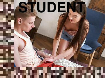 ***. Student earns money having sex even with the stepsisters lover