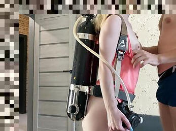 Pretty Girl Fucking In A Scuba Suit