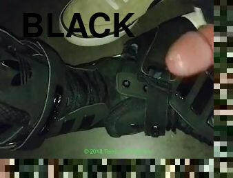 Cumshot on black Adidas AR