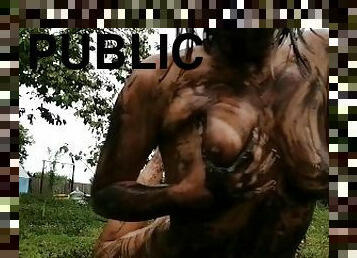 Wild Mudness: Dancing naked in the rain, covering my body with mud, twerking, fingering and squirt!