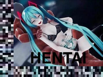 MMD - Tattoo Miku GimmeGimme sex dance [BY-Nella]