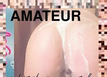 Amateur Slut Bending Over Showing Swollen Pussy In Shower *music as audio*