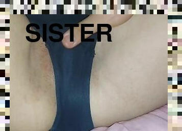 Mischief with my stepsister shows me her shaved pussy