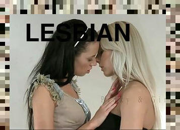 Amazing lesbian girls lick pussies in close-up scenes