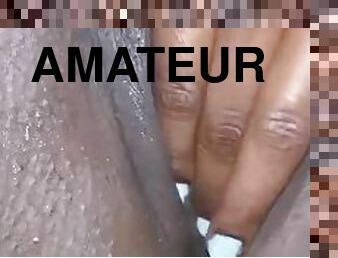 masturbation, orgasme, chatte-pussy, amateur, ébène, point-de-vue, horny, douce, solo, trou-du-cul