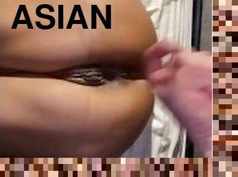 asiatique, orgasme, chatte-pussy, amateur, ejaculation-sur-le-corps, énorme-bite, milf, couple, point-de-vue, ejaculation