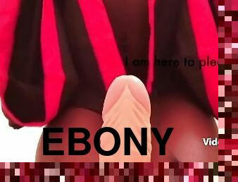 Ebony Akatsuki Girl Gives Senpai Blowjob