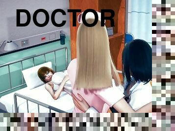 Doctor Fingering Nurse in Front of Patient At Hospital Room