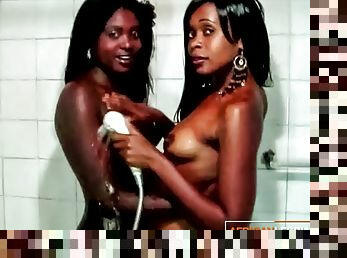 African Ghetto Amateur Lesbian In Shower