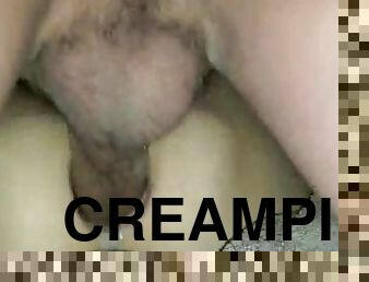 Slim White Bottom takes cock in his creamy pre-loaded fuck hole - close-up sloppy sounds