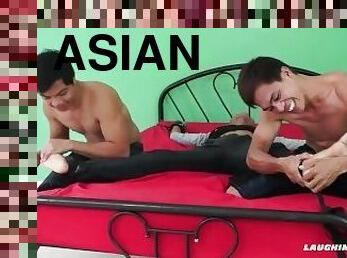 Twink Asian Boy Tied and Tickled