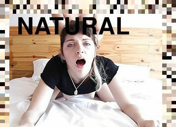Natural ahegao pleasure face as she is fucked facing camera until orgasm. Plus funny bloopers