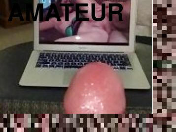 masturbation, amateur, ejaculation-sur-le-corps, point-de-vue, solo, bite