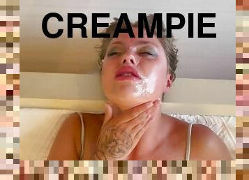 DROOLING DEEPTHROAT ends with ORAL CREAMPIE