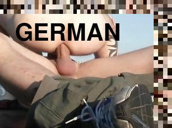 Raw german twink outdoor fuck with fat cock and many sperm