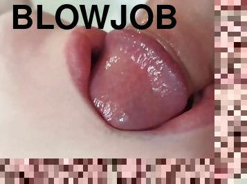 Gentle blowjob close-up  ASMR blowjob