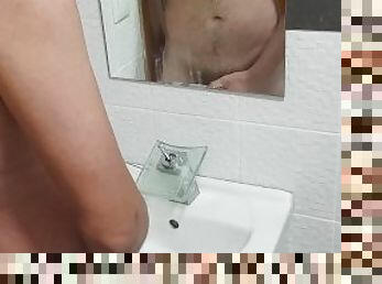 Mirror Wank And Cum