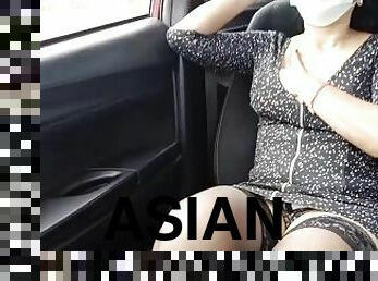 asiatique, masturbation, public, femme, amateur, thaï, première-fois