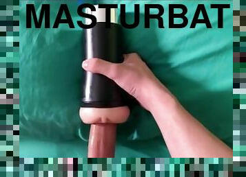 Male POV & Moaning ASMR: Fucking a VIBRATING Pocket Pussy. i Pull out & CUM EVERYWHERE!! (huge load)