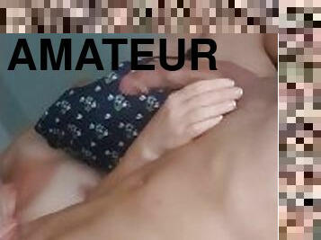 masturbation, amateur, énorme-bite, branlette, bite