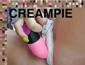 Pussy On Cam Dripping Cream & Cum Solo Masturbation With Dildo