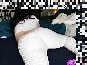 White leggings and monster farts (full 7 mins video on my Onlyfans)