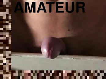 giclée, amateur, ejaculation-sur-le-corps, bdsm, ejaculation, solo, bondage