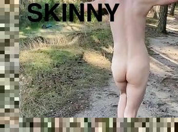 my friend likes to film me walking naked on the beach, he loves my skinny body