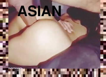 asian, isteri, amateur, dubur, perempuan-jelita, remaja, creampie, petite, kecil, zakar