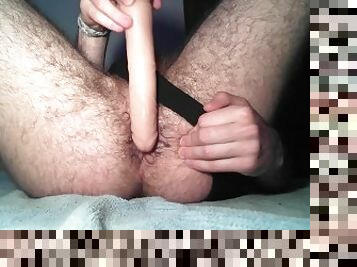 First Time Fucking My Ass With A 8.5 Inch Dildo