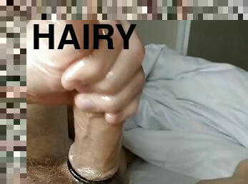 HD solo hairy dad morning meat spank x6
