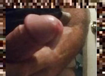 edging to a ruined orgasm with dripping cum flow and cum shot