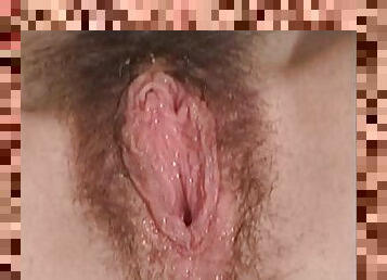 poilue, masturbation, chatte-pussy, amateur, jouet, solo, trou-du-cul