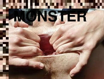 immens, monster, anal-sex, einfügen