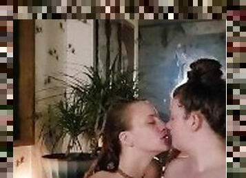 lesbians get soapy in bubble bath