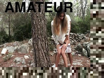 Slim Teen Fucked In The Forest