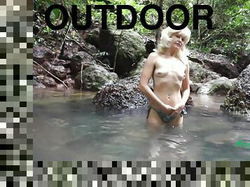 I Went In Jungle For Get Fun, Swim Naked, Masturbate And Piss In Pure Spring Water