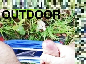 Hand job outdoor