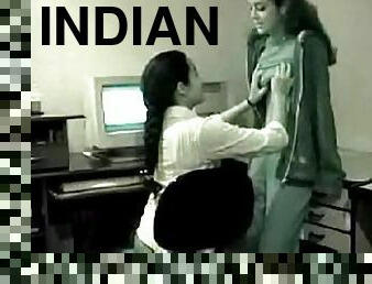 Indian Lesbians Get Naughty In The Office