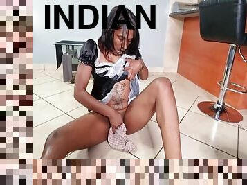 Indian Cleaning Girl Gets A Golden Shower From Her Boss While Busy Working Piss Clean Up Interracial Blowjob 6 Min