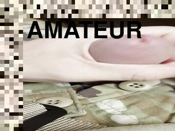 armée, masturbation, amateur, énorme-bite, ados, secousses, solo, bite, militaire