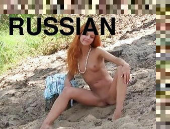 Stunning Redhead Teen Model Naked in the Forest - Full Video!