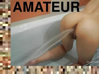 ENEMA IN THE BATH (Scene from Anal Water Games 3) / Wet, Anal, Amateur, Teen, Fetish, Doggystyle