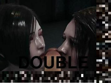 Double Blowjob + licking ADA wong and Jill Valentine POV