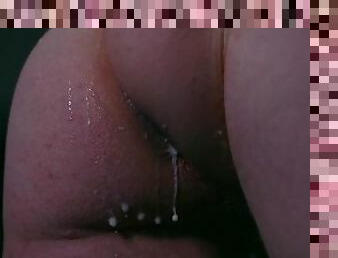 Cum Dripping Out of Ass Pussy