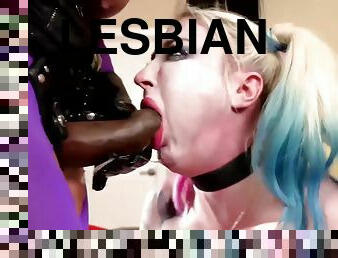 Costumed Girls Use Toys For Lesbian Sex
