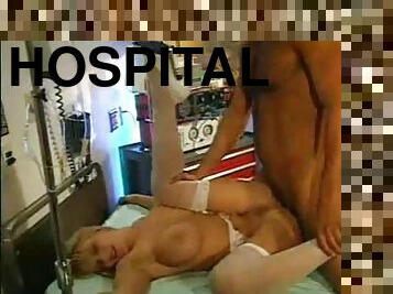 Banging a big titty nurse in the hospital bed