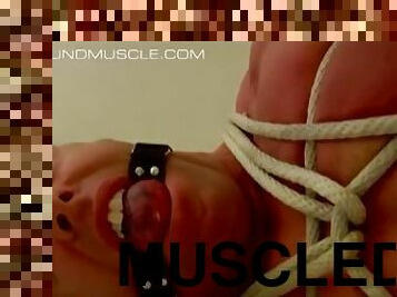 Cute muscular guy Derek tied up and gagged