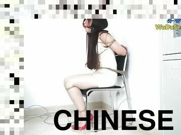 Chinese Girl Ball Gagged And Chair Bound